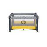 Patut pliant, Lionelo, Stefi, Cu un nivel, Cu intrare laterala cu fermoar, 2 roti, 120x60 cm, Conform cu standardul european de securitate EN 716, Yellow Lemon