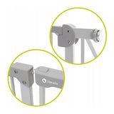 Poarta de siguranta, Lionelo, Truus Slim Led, Prin presiune, Cu lumina Led cu senzor, 105 cm, Conform cu standardul european de securitate EN1930, Gri