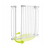 Poarta de siguranta, Lionelo, Truus Slim Led, Prin presiune, Cu lumina Led cu senzor, 105 cm, Conform cu standardul european de securitate EN1930, Gri