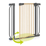 Poarta de siguranta, Lionelo, Truus Slim, Prin presiune, 105 cm, Conform cu standardul europeane de securitate EN1930, Gri/Natur