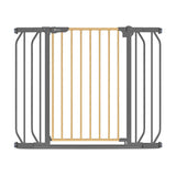 Poarta de siguranta, Lionelo, Truus Slim, Prin presiune, 105 cm, Conform cu standardul europeane de securitate EN1930, Gri/Natur