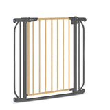 Poarta de siguranta, Lionelo, Truus Slim, Prin presiune, 105 cm, Conform cu standardul europeane de securitate EN1930, Gri/Natur