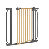 Poarta de siguranta, Lionelo, Truus Slim, Prin presiune, 105 cm, Conform cu standardul europeane de securitate EN1930, Gri/Natur