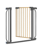 Poarta de siguranta, Lionelo, Truus Slim, Prin presiune, 105 cm, Conform cu standardul europeane de securitate EN1930, Gri/Natur