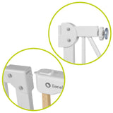 Poarta de siguranta, Lionelo, Truus Slim, Prin presiune, 105 cm, Conform cu standardul europeane de securitate EN1930, Gri/Natur