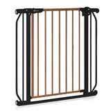 Poarta de siguranta, Lionelo, Truus Slim, Prin presiune, 105 cm, Conform cu standardul europeane de securitate EN1930, Negru/Natur