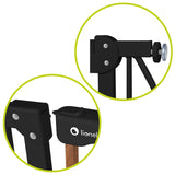 Poarta de siguranta, Lionelo, Truus Slim, Prin presiune, 105 cm, Conform cu standardul europeane de securitate EN1930, Negru/Natur