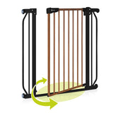 Poarta de siguranta, Lionelo, Truus Slim, Prin presiune, 105 cm, Conform cu standardul europeane de securitate EN1930, Negru/Natur