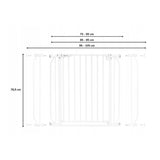 Poarta de siguranta, Lionelo, Truus Slim, Prin presiune, 105 cm, Conform cu standardul europeane de securitate EN1930, Negru Onyx