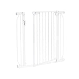 Poarta de siguranta, Lionelo, Truus Slim Led, Prin presiune, Cu lumina Led cu senzor, 105 cm, Conform cu standardul european de securitate EN1930, Alb