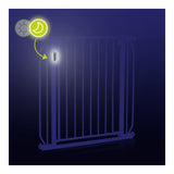 Poarta de siguranta, Lionelo, Truus Slim Led, Prin presiune, Cu lumina Led cu senzor, 105 cm, Conform cu standardul european de securitate EN1930, Alb