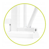 Poarta de siguranta, Lionelo, Truus Slim Led, Prin presiune, Cu lumina Led cu senzor, 105 cm, Conform cu standardul european de securitate EN1930, Alb