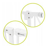 Poarta de siguranta, Lionelo, Truus Slim Led, Prin presiune, Cu lumina Led cu senzor, 105 cm, Conform cu standardul european de securitate EN1930, Alb