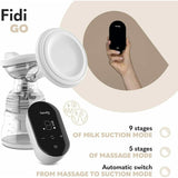 Pompa de san, Lionelo, Fidi Go, Functie de masaj, Autonomie pana la 90 min, Afisaj LED, Cu accesorii, Gri Pal