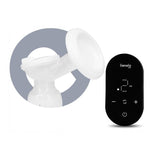 Pompa dubla de san, Lionelo, Electrica, Cu 9 nivele de aspiratie, 5 moduri de masaj, Afisaj LED, Imita suptul natural al copilului, Functionare pana la 90 min, Silentioasa, Fara BPA, Include 2 recipiente de 150 ml si 2 pungi, Cablu USB, Husa, Alb/Gri