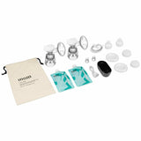 Pompa dubla de san, Lionelo, Electrica, Cu 9 nivele de aspiratie, 5 moduri de masaj, Afisaj LED, Imita suptul natural al copilului, Functionare pana la 90 min, Silentioasa, Fara BPA, Include 2 recipiente de 150 ml si 2 pungi, Cablu USB, Husa, Alb/Gri