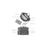 Rucsac impermeabil pentru mamici, Lionelo, Cube, Cu 12 compartimente si salteluta de schimbat, Cu prindere universala de carucior, 36 x 36 x 23 cm, Gri