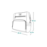 Rucsac impermeabil pentru mamici, Lionelo, Cube, Cu 12 compartimente si salteluta de schimbat, Cu prindere universala de carucior, 36 x 36 x 23 cm, Verde