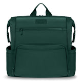 Rucsac impermeabil pentru mamici, Lionelo, Cube, Cu 12 compartimente si salteluta de schimbat, Cu prindere universala de carucior, 36 x 36 x 23 cm, Verde