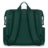 Rucsac impermeabil pentru mamici, Lionelo, Cube, Cu 12 compartimente si salteluta de schimbat, Cu prindere universala de carucior, 36 x 36 x 23 cm, Verde