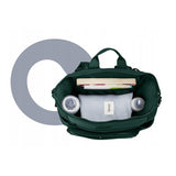 Rucsac impermeabil pentru mamici, Lionelo, Cube, Cu 12 compartimente si salteluta de schimbat, Cu prindere universala de carucior, 36 x 36 x 23 cm, Verde