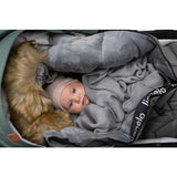 Sac de iarna, Lionelo, Frode, Pentru carucior, 90x45 cm, Impermeabil, Universal, Negru