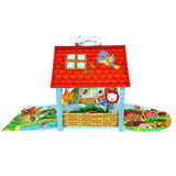 Salteluta interactiva Lionelo, Agnes, Cu jucarii, Conform cu standardul european de securitate EN71, 142x142x45 cm, Multicolor