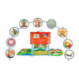 Salteluta interactiva Lionelo, Agnes, Cu jucarii, Conform cu standardul european de securitate EN71, 142x142x45 cm, Multicolor