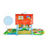 Salteluta interactiva Lionelo, Agnes, Cu jucarii, Conform cu standardul european de securitate EN71, 142x142x45 cm, Multicolor