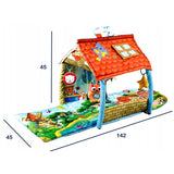 Salteluta interactiva Lionelo, Agnes, Cu jucarii, Conform cu standardul european de securitate EN71, 142x142x45 cm, Multicolor