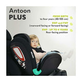 Scaun auto, Lionelo, I-size Antoon Plus, Pozitie de somn, Protectie laterala, Rotire 360 grade, 0-18 kg, Cu Isofix si picior de sustinere, Negru, Testat ADAC, Conform cu standardul european de securitate ECE R129, Negru