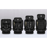 Scaun auto, Lionelo, Bastiaan i-Size, 4 in 1, Protectie laterala, Cu spatar inclinabil in 4 pozitii, Cu tetiera reglabila in 7 pozitii, Rotire 360 grade, Top Tether, 0-36 Kg, 40-150 cm, Cu Isofix, Conform cu ECE R129/03, Negru