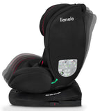 Scaun auto, Lionelo, Bastiaan i-Size, 4 in 1, Protectie laterala, Cu spatar inclinabil in 4 pozitii, Cu tetiera reglabila in 7 pozitii, Rotire 360 grade, Top Tether, 0-36 Kg, 40-150 cm, Cu Isofix, Conform cu ECE R129/03, Negru/Rosu