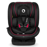 Scaun auto, Lionelo, Bastiaan i-Size, 4 in 1, Protectie laterala, Cu spatar inclinabil in 4 pozitii, Cu tetiera reglabila in 7 pozitii, Rotire 360 grade, Top Tether, 0-36 Kg, 40-150 cm, Cu Isofix, Conform cu ECE R129/03, Negru/Rosu
