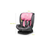 Scaun auto, Lionelo, Bastiaan i-Size, 4 in 1, Protectie laterala, Cu spatar inclinabil in 4 pozitii, Cu tetiera reglabila in 7 pozitii, Rotire 360 grade, Top Tether, 0-36 Kg, 40-150 cm, Cu Isofix, Conform cu ECE R129/03, Roz