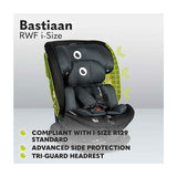 Scaun auto, Lionelo, Bastiaan RWF i-Size, Pozitie de somn, Protectie laterala, Rotire 360 grade, 0-36 Kg, Cu Isofix si Centura Top Tether, Conform cu standardul european de securitate ECE R129, Gri