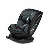 Scaun auto, Lionelo, Bastiaan RWF i-Size, Pozitie de somn, Protectie laterala, Rotire 360 grade, 0-36 Kg, Cu Isofix si Centura Top Tether, Conform cu standardul european de securitate ECE R129, Gri