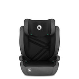 Scaun auto, Lionelo, Hugo i-Size, Universal, Orientare in directia sensului de mers, Reglabil, Conform standardului de securitate R129, 100-150 cm, 4-12 ani, Gri