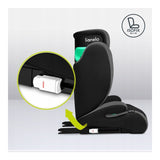 Scaun auto, Lionelo, Hugo i-Size, Universal, Orientare in directia sensului de mers, Reglabil, Conform standardului de securitate R129, 100-150 cm, 4-12 ani, Gri