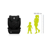 Scaun auto, Lionelo, Hugo i-Size, Universal, Orientare in directia sensului de mers, Reglabil, Conform standardului de securitate R129, 100-150 cm, 4-12 ani, Gri