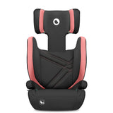 Scaun auto, Lionelo, Hugo i-Size, Universal, Orientare in directia sensului de mers, Reglabil, Conform standardului de securitate R129, 100-150 cm, 4-12 ani, Roz