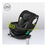 Scaun auto, Lionelo, i-Size Braam, 0-36 Kg, 40-150 cm, Cu isofix si picior de fixare, Protectie laterala, Rotire 360 grade, Ajustare spatar in 5 pozitii, Tetiera reglabila in 14 trepte, Conform cu standardul european de securitate R129, Negru