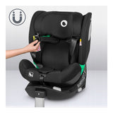 Scaun auto, Lionelo, i-Size Braam, 0-36 Kg, 40-150 cm, Cu isofix si picior de fixare, Protectie laterala, Rotire 360 grade, Ajustare spatar in 5 pozitii, Tetiera reglabila in 14 trepte, Conform cu standardul european de securitate R129, Negru