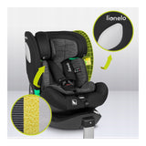 Scaun auto, Lionelo, i-Size Braam, 0-36 Kg, 40-150 cm, Cu isofix si picior de fixare, Protectie laterala, Rotire 360 grade, Ajustare spatar in 5 pozitii, Tetiera reglabila in 14 trepte, Conform cu standardul european de securitate R129, Negru
