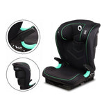 Scaun auto i-Size, Lionelo, Neal, Spatar reglabil in3 pozitii, Tetiera in 14 pozitii, Suport sticla inclus, 15-36 Kg, 100-150 cm, Cu Isofix, Conform ECE R129, Negru