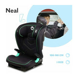 Scaun auto i-Size, Lionelo, Neal, Spatar reglabil in3 pozitii, Tetiera in 14 pozitii, Suport sticla inclus, 15-36 Kg, 100-150 cm, Cu Isofix, Conform ECE R129, Negru