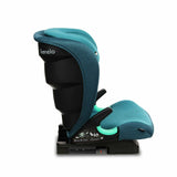 Scaun auto i-Size, Lionelo, Neal, Spatar reglabil in 3 pozitii, Tetiera in 14 pozitii, Suport sticla inclus, 15-36 Kg, 100-150 cm, Cu Isofix, Conform ECE R129, Verde