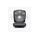 Scaun auto i-Size, Lionelo, Neal, Spatar reglabil in 3 pozitii, Tetiera in 14 pozitii, Suport sticla inclus, 15-36 Kg, 100-150 cm, Cu Isofix, Conform ECE R129, Gri