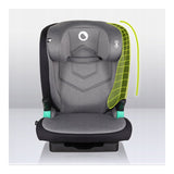 Scaun auto i-Size, Lionelo, Neal, Spatar reglabil in 3 pozitii, Tetiera in 14 pozitii, Suport sticla inclus, 15-36 Kg, 100-150 cm, Cu Isofix, Conform ECE R129, Gri