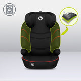 Scaun auto, Lionelo, Lars i-Size, Cu tetiera reglabila in 10 pozitii, Cu pozitionare spre sensul de mers, 15-36 Kg, 100-150 cm, Conform cu standardul european de securitate ECE R129/03, Negru/Rosu